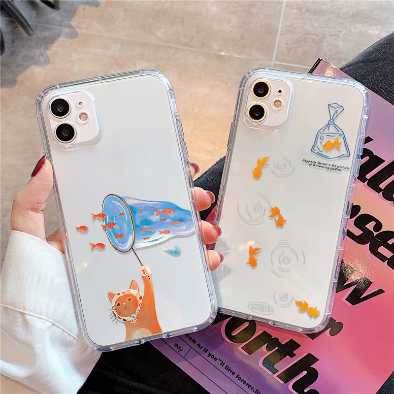 Phone Cases Iphone 12 - Lovely Fishes Clear Phone Case For