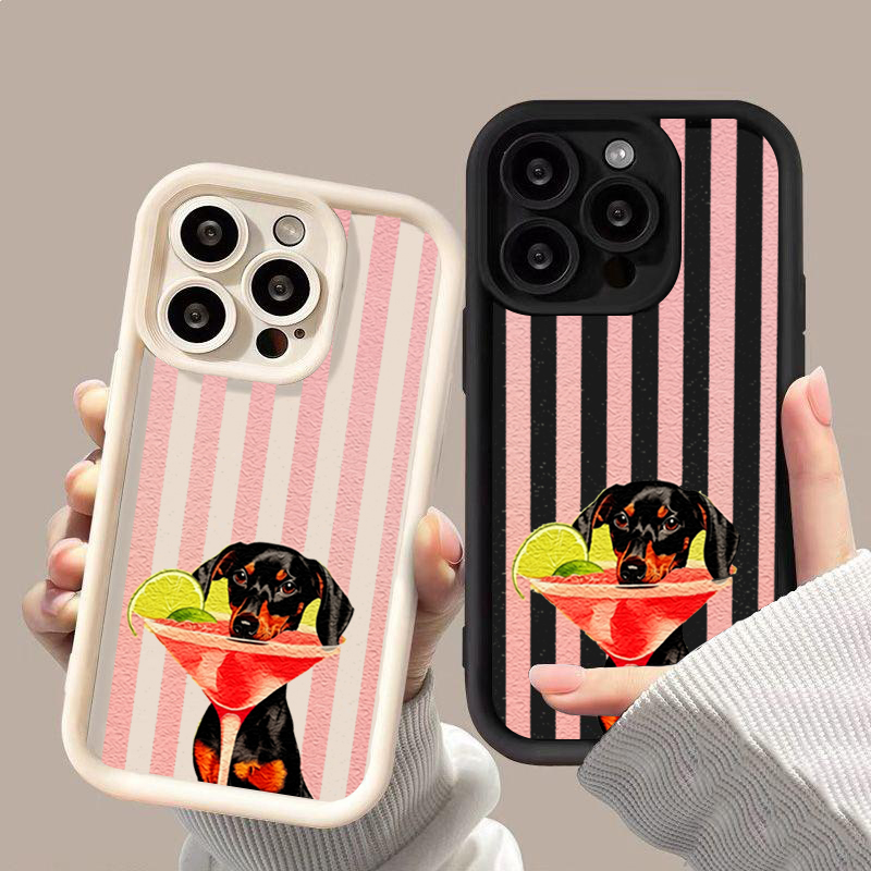 Phone Cases Xiaomi 15 - Cute Dog Striped Print Shockproof Phone