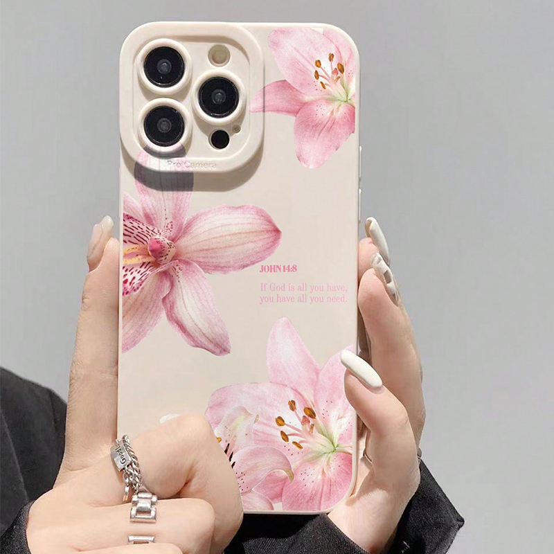 Blue Floral Painted Silicone I - Phone Cases Durable 评论和价格