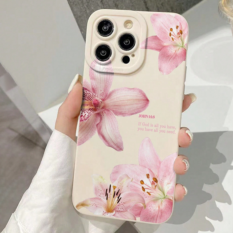 Blue Floral Painted Silicone I - Phone Cases Durable 评论和价格