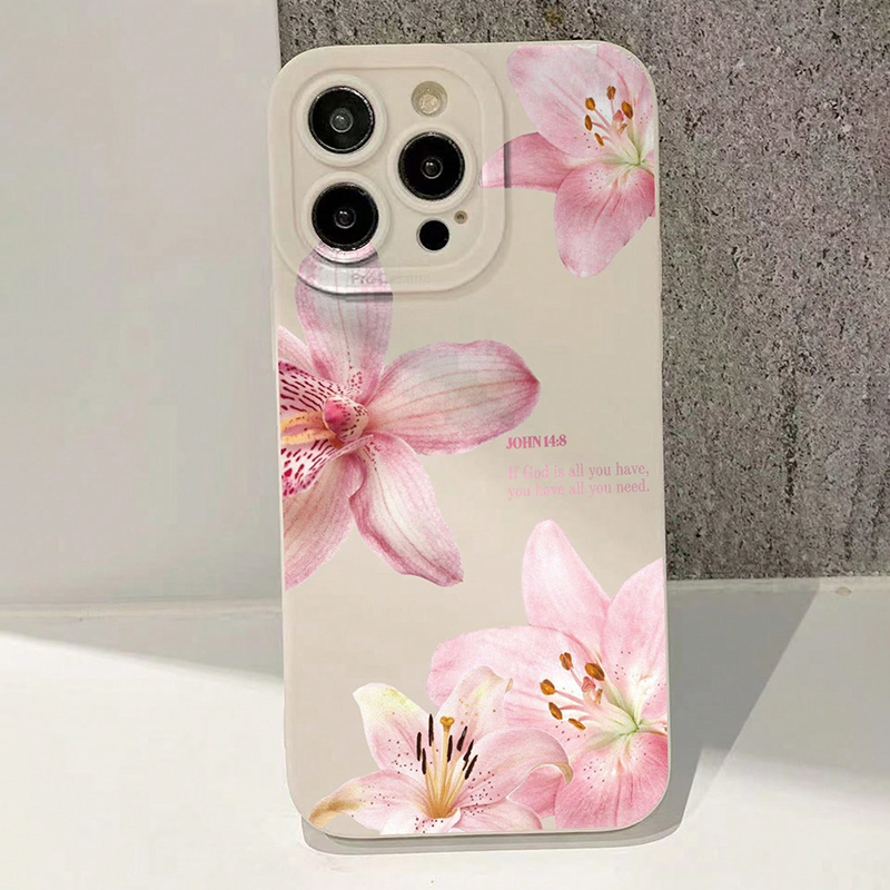 Blue Floral Painted Silicone I - Phone Cases Durable 评论和价格
