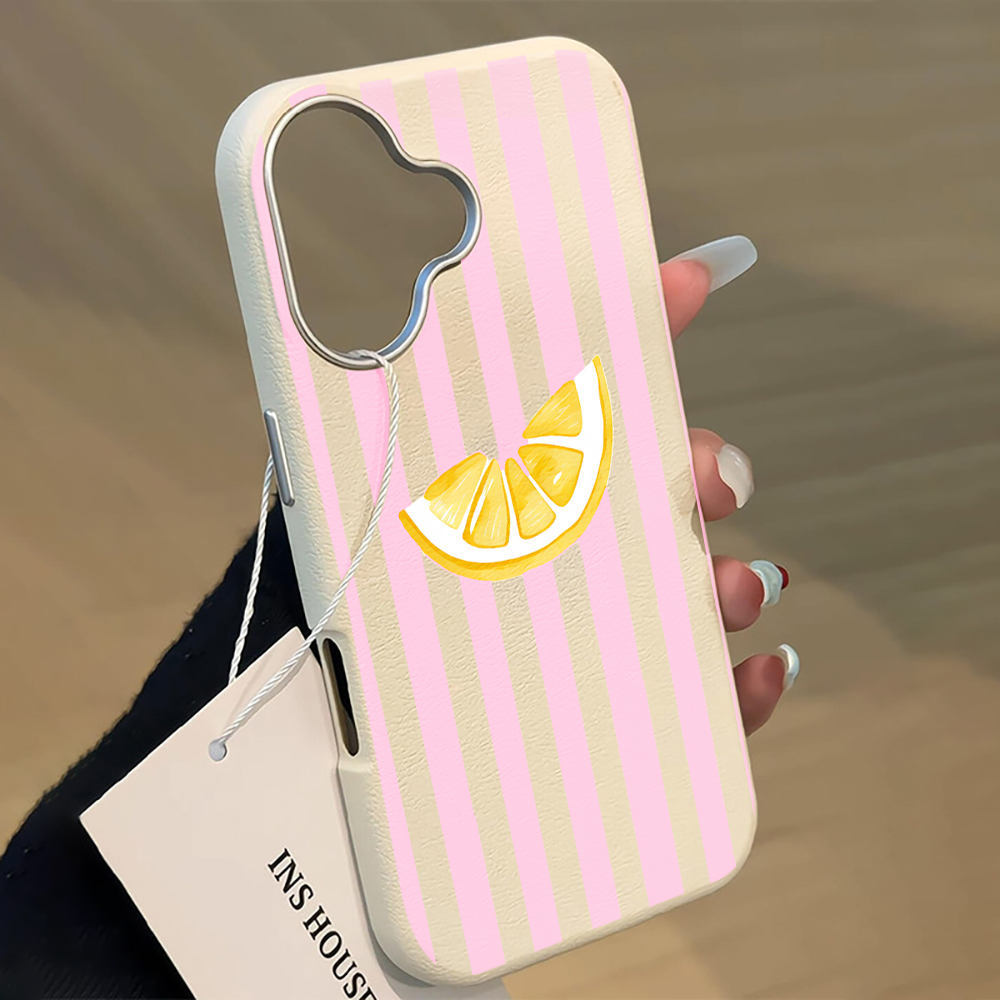 Lemon Pink Stripes Phone Case  - Phone Cases Xiaomi 15 评论和价格