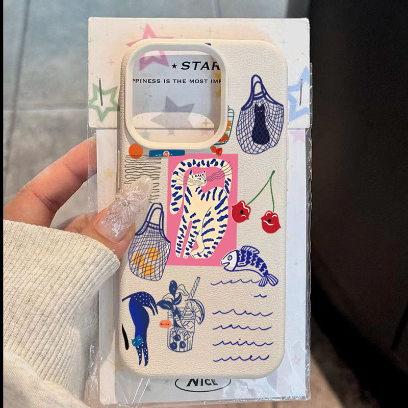 Cute Cherry Cat Print Phone Ca - Phone Cases Durable 评论和价格