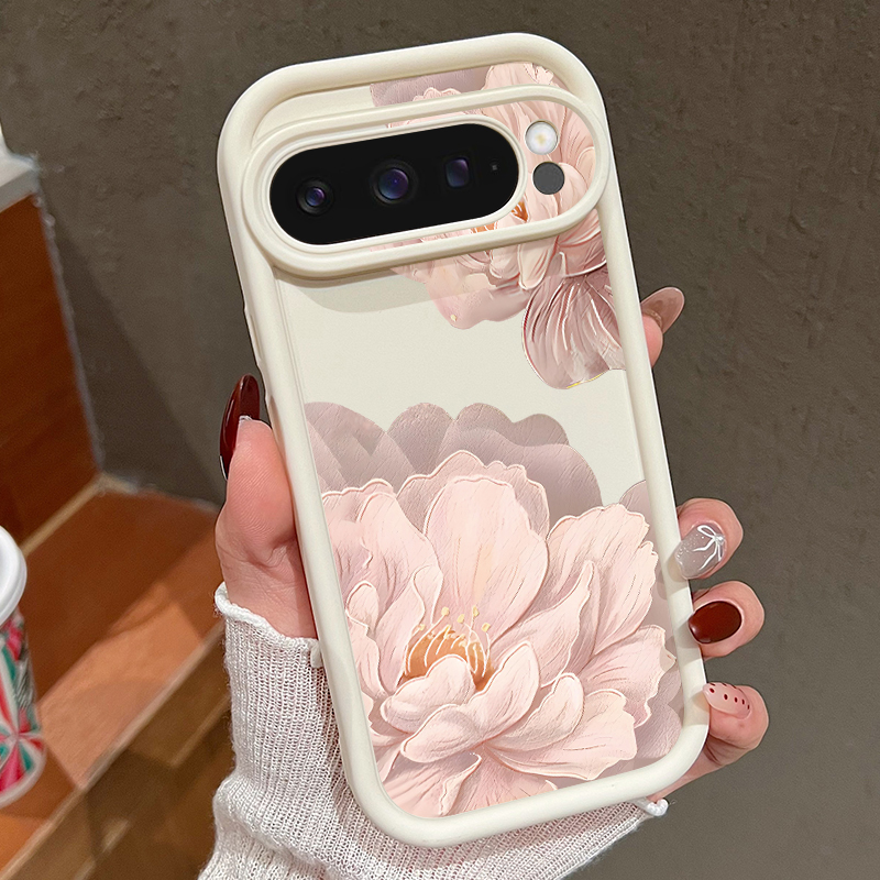 Pink Flowers Patterned Soft TP - Phone Cases Google Pixel 9 评论和价格