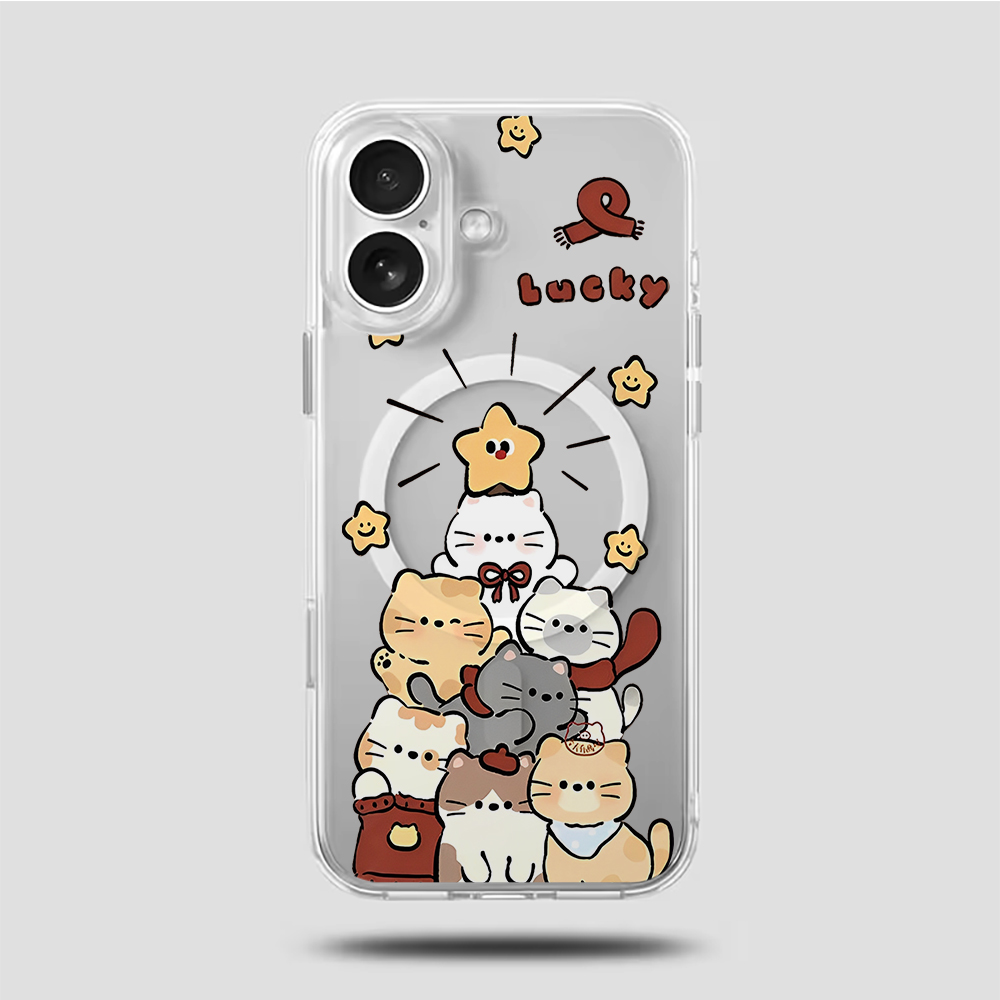 Cute Cartoon Kitten Print Comp - Phone Cases Iphone 12 评论和价格